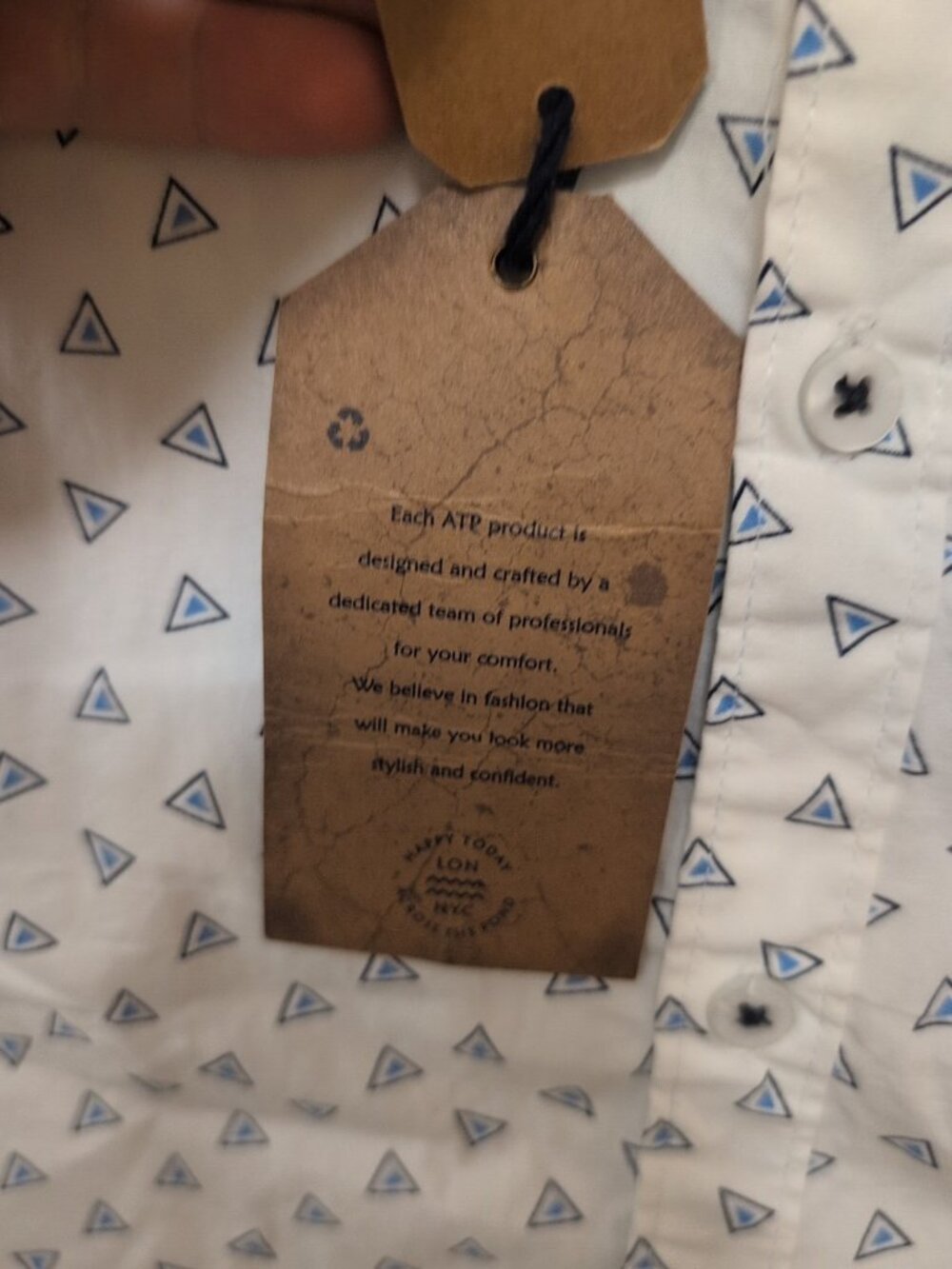 Across The Pond Signature Line Shirt Mens S Short Sleeve Polo Pocketed NWT - Picture 4 of 11